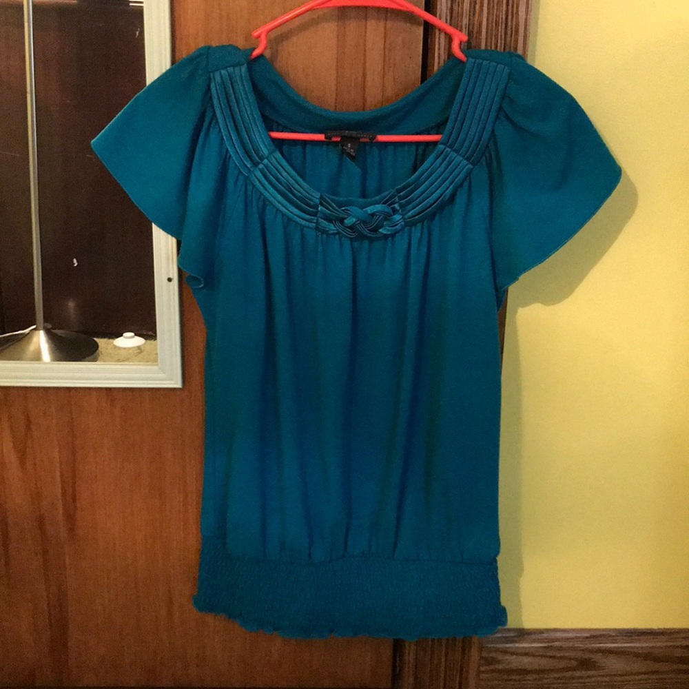 Teal blouse